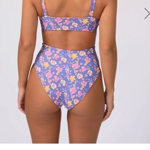 Skate MONROE BOTTOM - REVERSIBLE CHARLOTTE AND ASHEVILLE high rise swim bottoms